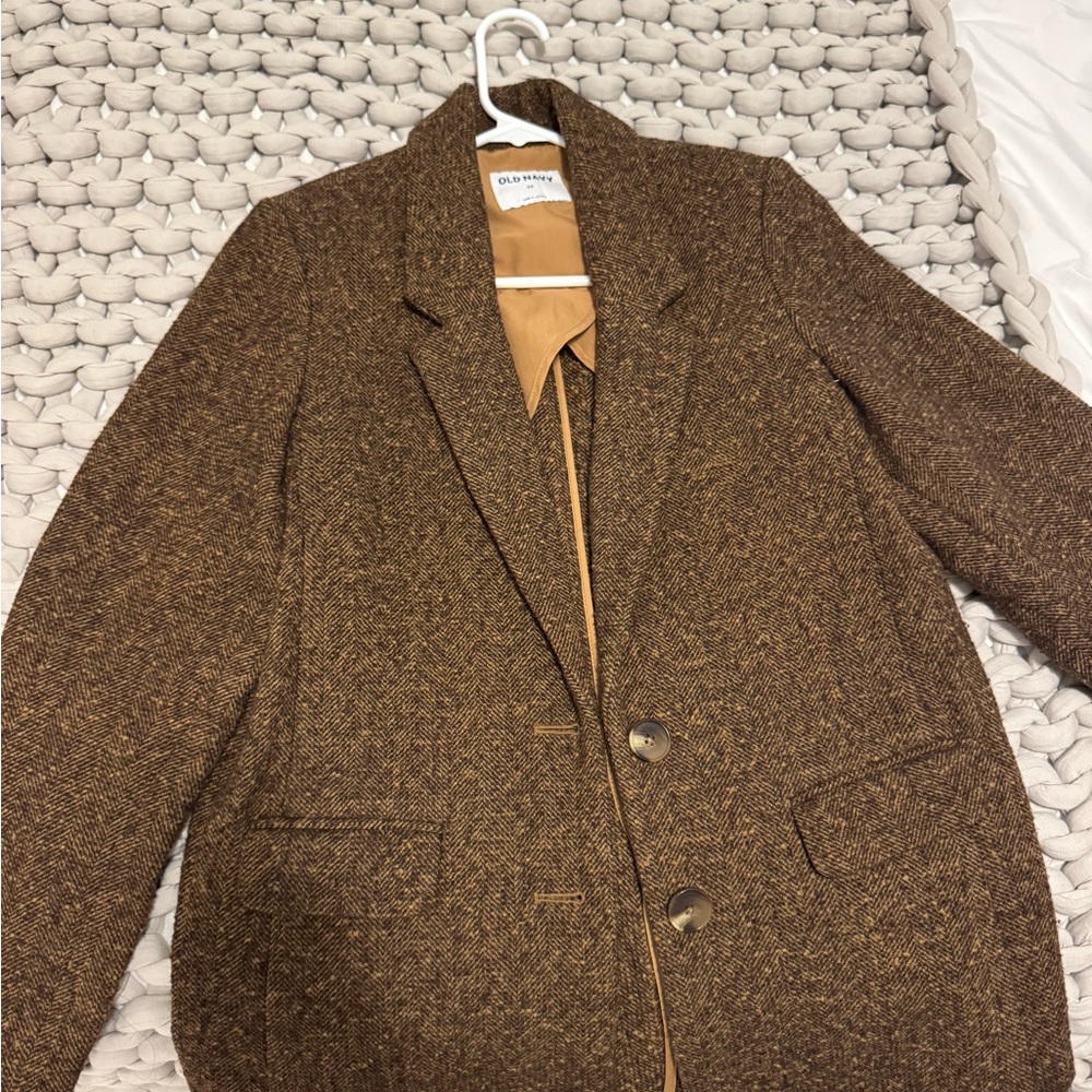 Brown Tweed oversized Jacket